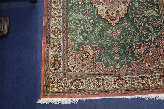 An Isphahan style silk rug, 4ft 9in by 3ft 4in.